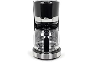 Livoo – Caffettiera elettrica DOD201 – Capacità 14 tazze, 1000 W, filtro riutilizzabile, mantenimento al caldo, sistema anti gocce, colore nero