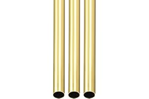 DTGN 300x7x0.2mm(L*OD*Grosor) Tubo Redondo de Latón - 3pcs Varilla de Latón Hueco Redondo Metal Tubos sin Costuras para Maquinaria Equipo Bricolaje Decorativo Marco Manualidades