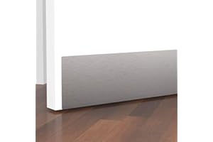 DISPLAYPRO Kick Plate Brushed Stainless Steel Door Protection (Stainless Steel Self-Adhesive, 800 x 150mm)