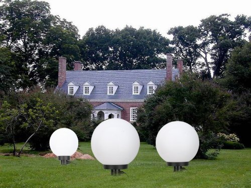 Gartenleuchte Kugelleuchte 40cm Marlon, mit Erdspieß Außenleuchte, Kugellampe, Gartenlampe - 4