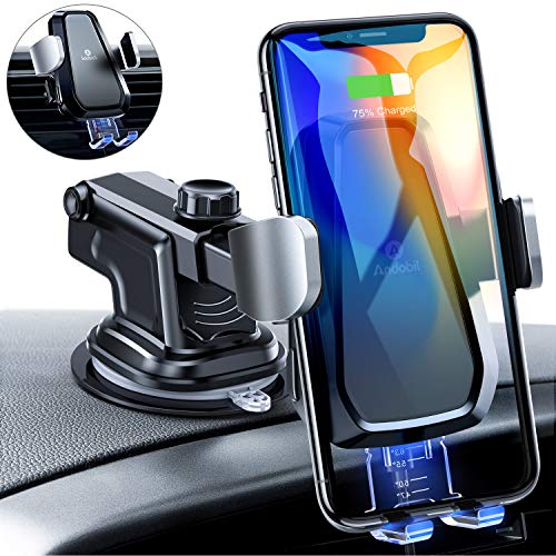 Andobil Wireless Charger Auto Handyhalterung fürs Lüftung & Armaturenbrett 7,5W/10W Blitzschneller Charging automatische Halter Ultra stabil für Samsung S10/S10 /S9 iPhoneXS/X/8/HUAWEI ate 20 Pro Usw