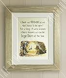 Winnie the Pooh FRAMED QUOTE PRINT, New Baby/Birth, Nursery Picture Gift, Pooh Bear, I think we dream so we don't have to be apart for so long (Solid Oak Frame)
