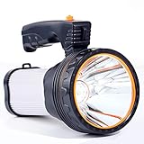 FÁCIL DE MANTENER Y LLEVAR DISEÑO: esta luz de trabajo tiene un asa cómoda y viene con correa ajustable, perfecta para acampar, practicar senderismo, pescar, pasear perros y otras aplicaciones de iluminación.