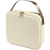 Travel Makeup Bag with LED Mirror 3 Brightness Modes Adjustable Large Capacity Waterproof Cosmetic Pouch for Travel, Lightwei