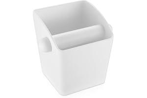 MYHONGLE Recipiente de café para portafiltros, accesorio para máquina portafiltros, caja de café para cafés molidos, caja de batido Barista Knock, color blanco
