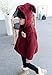 Arrowhunt Baby Girls Cute Winter Warm Plush Rabbit Hooded Coat Red