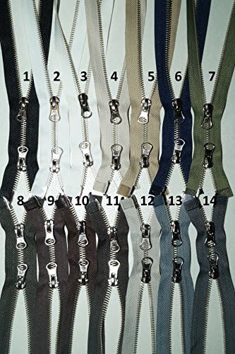 FIM 2-Way Zip / Zipper, Metal, No. 5, Silver, Separable, 6 - dunkelblau(330), 55 cm