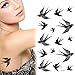 HuntGold 2X Popular Swallow Bird Flash Removable Waterproof Temporary Tattoo DIY Body Art Sticker