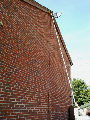 17FT WATER FED WINDOW CLEANING POLE BUILT IN SQUEEGEE EXTENDABLE TELESCOPIC KIT