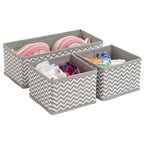 Tatkraft Wave Chevron Aufbewahrungsboxen für Zubehörteile aus Stoff 3er Set