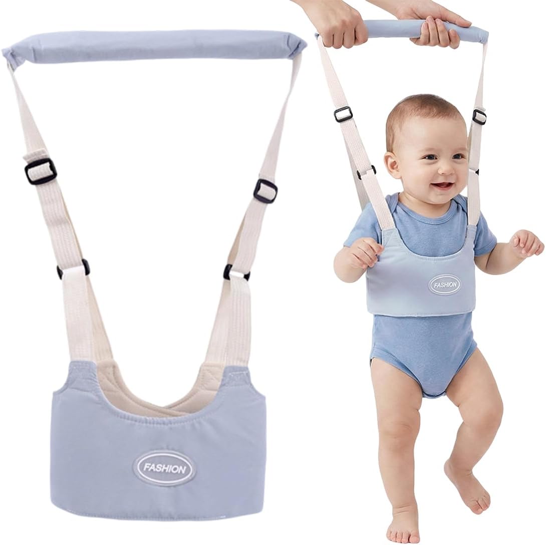 GWEOR Arnes bebe para caminar Correa Bebe Para Caminar, Ajustable Arnés de Seguridad Bebe con Hebilla de Seguridad Diseño de Malla Transpirable Arnes Bebes, Cinturón de Andador a Pie de Caminado, Azul
