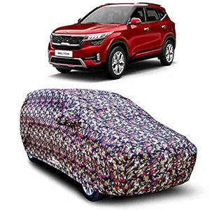 ROYALS CHOICE Car Cover for Kia Seltos HTX 1.5 Diesel (Militry with Mirror Pockets)