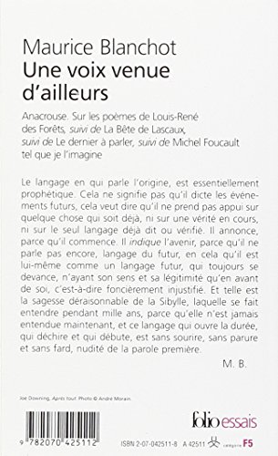 Livres Couvertures de Une voix venue d'ailleurs