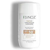 Sinoz Spf50 Tinted Sıvı Y&uuml;z G&uuml;neş Kremi - Yeni Nesil G&uuml;neş Filtreleri Ile Hibrit Form&uuml;l 50ml