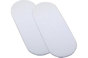 2 BabyPrem Fitted Cotton Bassinet Moses Basket Sheets 67 x 30cm WHITE