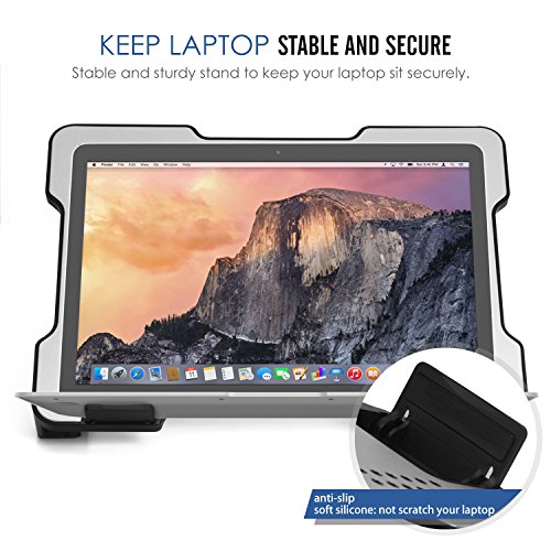 MoKo Laptop Kühler Cooler Ständer – Aluminium Notebook Cooling Pad Kühlerpad Kühlmatte mit 2 Ventilatoren/einstellbarer Windgeschwindigkeit/4 USB Ports für Tablet bis 15.6″, Apple iPad Pro 9,7″ / Samsung Tab A, Silber - 7