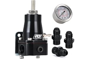 MSA Motorsport Fuel Pressure Regulator Gauge AN Fittings 30-70 PSI Injection