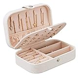 Tenflyer Boîte de Rangement de Bijoux Boite à Bijoux Coffret à Bijoux Cas de Stockage Simple Multifonctionnel de boîte de Rangement de Bijoux de Voyage de Femmes pour des Anneaux