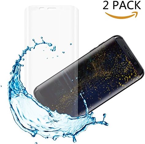 Galaxy S8 Plus Screen Protector, Fuleadture [2-Pack] Full Coverage HD Tempered Glass Screen Protector 9H Hard Shockproof 3D Crved Non-bubble Crystal Clear Screen Protective Glass Film for Samsung Galaxy S8 Plus S8+