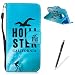 Produktbild Feeltech Samsung Galaxy S7 Hülle,Samsung Galaxy S7 Karte Halter Handytasche,Folio PU Leder Wallet Cover Schutzhülle mit Magnetverschluß und Standfunktion Slim Skin Schale Weich Backcover Handy Tasche Flip Cover Bookstyle Kreditkartenhaltern für Samsung Galaxy S7 - Surf Design (Hollister Kalifornien)