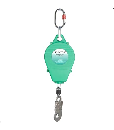 SUDEG Self Retracting Lifeline 330lbs Fall Arrester Fall Protection With Alloy Steel Hook Steel Wire Rope 23ft 7m