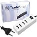 Produktbild Universal 4fach USB 220V 2A 2,1A Mehrfachsteckdose Netzteil Adapter Ladegerät für HTC Desire 10 Lifestyle 628 650 One A9s X10 Medion Life E4504 E5005 E5006 E5020 P5005 P5006 P5015 X5520 Motorola Moto C LTE Plus E4 Plus G5 G5s