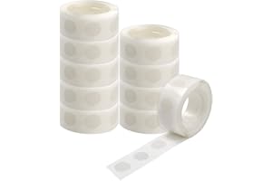 WENET 1000 Pieces Balloon Glue Dots Double Sided Adhesive Dots Stickers Tape for DIY Craft Party Decorations, 10 Rolls(100Pcs Per Roll)