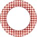 Produktbild Amscan Disposable Diameter Round Plates in Classic Picnic Red Gingham Print, 10, Red/White by Amscan