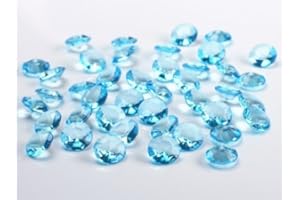 SMARTSF Diamants turquoise 12mm Décoration de table Articles distribution Mariage Baptême