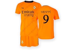 Real Madrid Conjunto Niño Camiseta y Pantalón - Mbappe 9 - Segunda Equipación de la Temporada 2024-2025 - Réplica Oficial