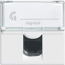 Legrand Mosaic 076566 Presa RJ45 Cat.6 STP Bianca – 2 Moduli, Connessione Rapida Senza Attrezzi, Schermata