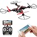 Produktbild RC Drohne SYMA X56W mit HD Kamera WiFi FPV Quadrocopter LIVE-Übertragung Höhehaltung One Key Start/Landung Kopflos Modi Schwerkraft-Sensor 3D Flips App-Steuerung Schwarz