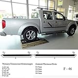 nissan double cab - die Seitenschutzleisten bestehen aus PU Kunststoff schwarz (Polyurethan), die Oberfläche ist ähnlich matt wie viele andere verwendete schwarze Kunststoffanbauteile in der Automobilbranche