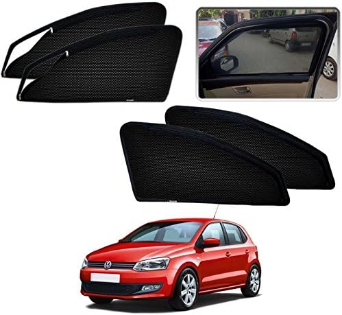 Sparkling Trends™ Premium Magnetic Sun Shades / Curtains for Volkswagen Polo [Set of 4] Black