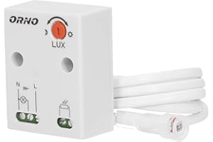 ORNO CR-233 Interruptor Crepuscular 10W - 2300W IP65 Resistente al agua (Montaje en superficie con precableado)