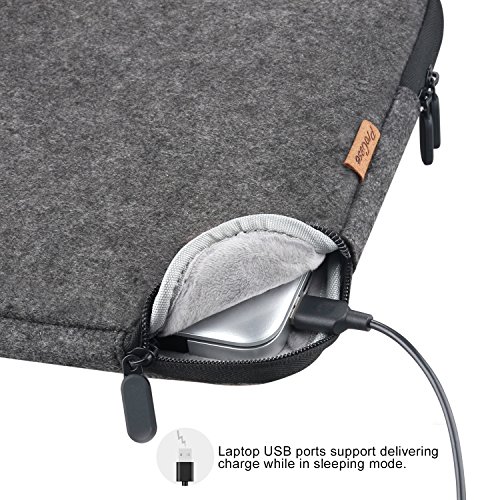 ProCase 12 Zoll Schutzh  lle Filz Laptop Sleeve Tasche  12 Zoll Macbook mit Retina Microsoft Surface Pro 4 3 und Andere 11-12 Zoll Chromebook Ultraboo
