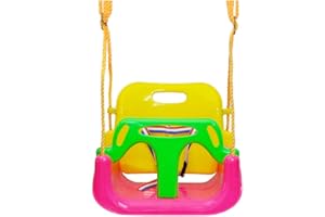 AIPINQI 3 in 1 Swing Seat, Outdoor Swing for Kids Safe Toddlers Swing Seat Tree Swing for Playground Indoor Outdoor Playing Swings for Children, Pink