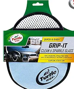 Turtle Wax Grip It Streak Free Glass - Slip on Glass Cleaner mitt | Home & Car Use