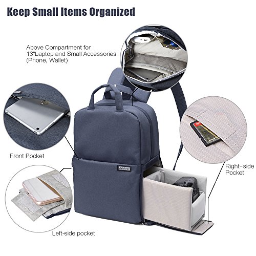 Andoer sac    dos etanche antichoc Cam  ra DSLR Photographie vid  o Backpack Leisure pour Nikon Canon Pentax Sony Cam  ra w   Couverture de Pluie