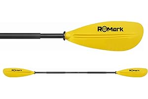 ROMARK Pagaia Doppia Kayak 222cm Pagaia SUP Alluminio per Canoa, Kayak,Gonfiabile, SUP Barche Gommone, Pagaia Doppia Canoa