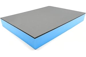 Gummifritz24de Werkzeugeinlage Hartschaumstoff Systemeinlage Shadow Board Schaumeinlage für Werkzeugwagen, schwarz-blau 20-60 mmm dick (300 x 400 x 50 mm), Mehrfarbig