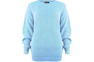 Pretty Attitude Oversized New Ladies Womens Chunky Baggy Jumper Knitted Sweater Thick Top