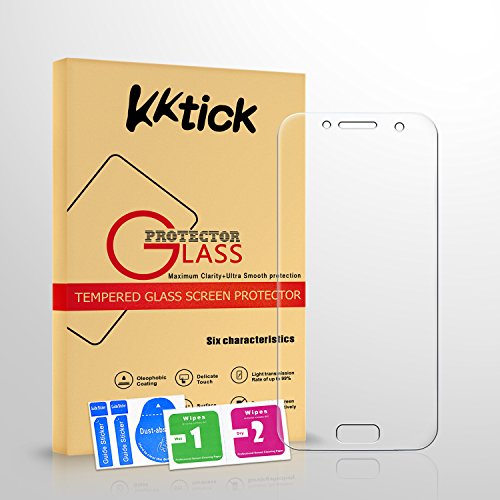 Samsung Galaxy A5 (2017) Schutzfolie, KKtick Displayschutz für Samsung Galaxy A5 (2017) 5.2 Zoll temperiert Transparent Ultra Klar Film folie Displayschutzfolie (1 PCS) - 6