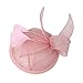 ACTLATI Retro Cambric Hairpin Cocktail Party Headwear Fascinator Hat Feather Hair Clip Light Pink RS.2239.00