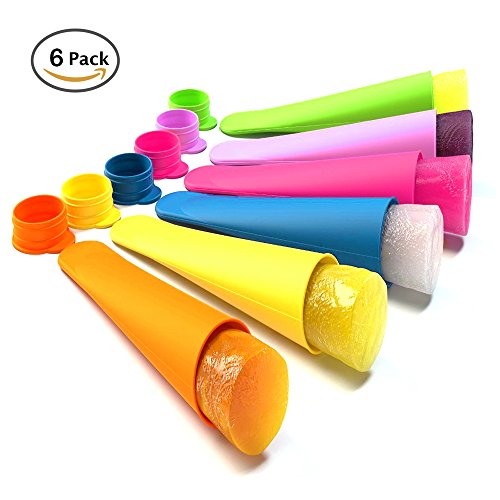 6 Stück Eislutscher Wassereis Formen Eisformen Silikon Eis Pop Maker Set Stieleisformer Eisbereiter