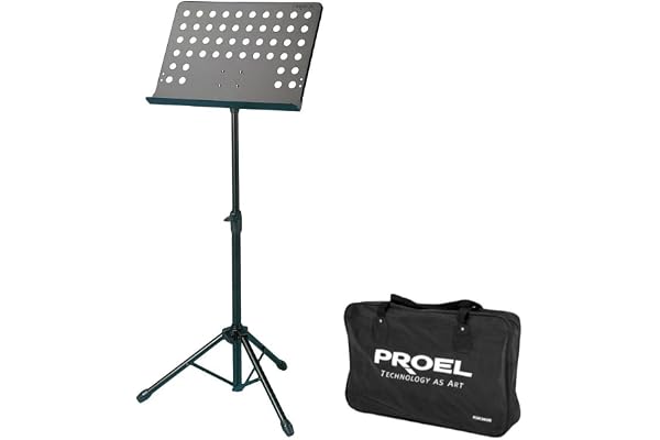 Proel RSM360M - Pupitre musical professionnel pour partitions pré-perforées avec sac