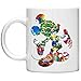 Produktbild Disney Figuren, Donald Duck weihnachtlicher Szene, Mickey Mouse Outline Shaggy Langflor Hochflor Teppich Funny Becher mit Aufdruck auf mikrowellengeeignet & spülmaschinenfest 11oz Becher/Tasse