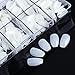 Ejiubas Natural Ballerina Design Full Cover Artificial False Nail Tip - Pack of 500 Pcs with Clear Case
