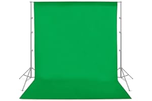 SEDGEWIN 3x3.6M Hintergrund Fotografie Fotohintergrund Greenscreen fur Fotostudio 100% Reine Musselin Grün Stoff Screen Backdrop Foto Hintergrund für Video Fernsehen Fotostudio