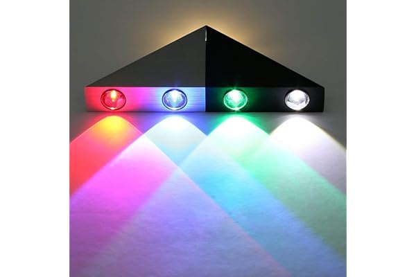 WHITERAY Metal Wall Scones Light Lamp for Home Decoration Room Decor Bedroom Living Room Multi Color Triangle Shape